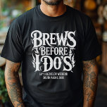 Camiseta Heavy Metal Personalizado Festa de Despedida de So<br><div class="desc">Use a diversão! Esta camiseta de festa de despedida de solteiro heavy metal é um presente personalizado e engraçado para os padrinhos, perfeito para noites de cerveja, fins de semana de despedida de solteiro e sacudir a turma do noivo.</div>