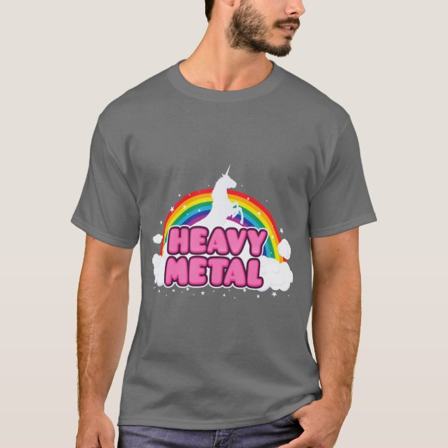 Camiseta Heavy Metal Unicorn friend (Frente)