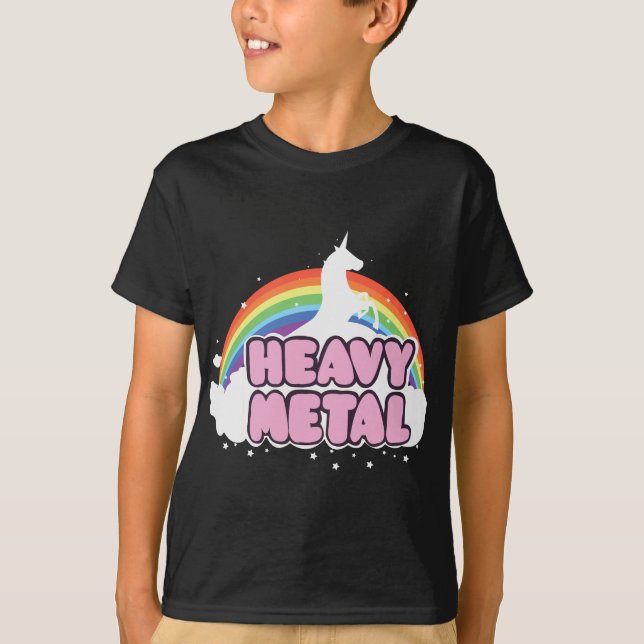 Camiseta Heavy Metal Unicorn Music Ella Lopez (Frente)