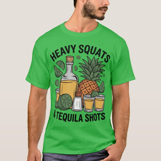 Camiseta Heavy Squats Andequila Shot Personalrainerequila L (Frente)