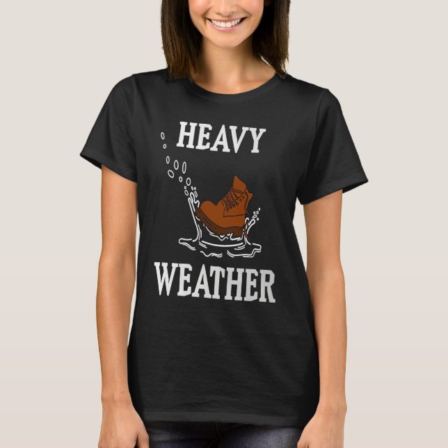 Camiseta Heavy Weather Metal Rock Festival Fan Rain Weather (Frente)