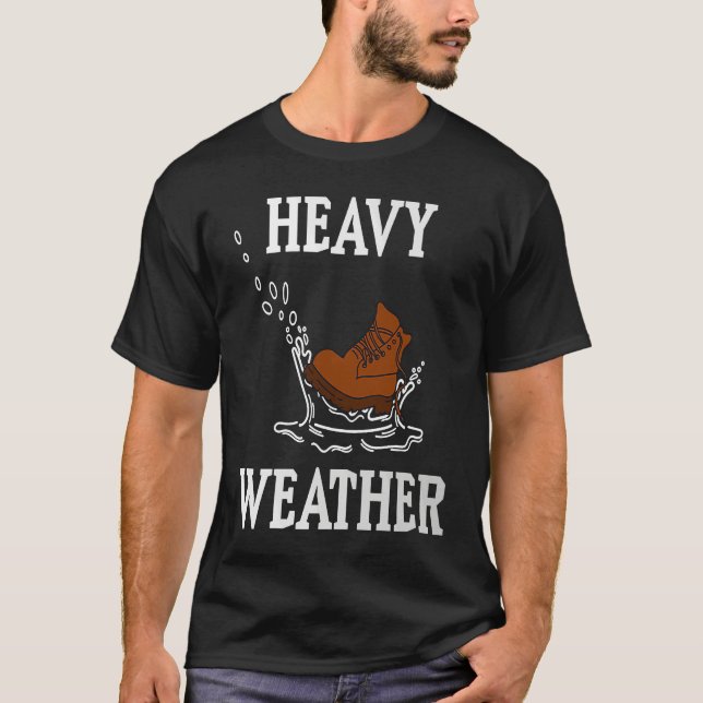 Camiseta Heavy Weather Metal Rock Festival Fan Rain Weather (Frente)