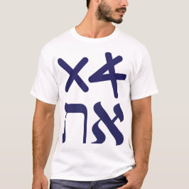 Camiseta Hebraico Aleph Tav Paleo-Hebraico - Tipografia do