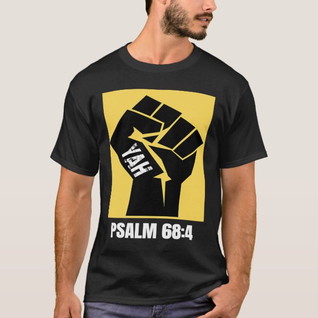 Camiseta Hebraico Israelita Dourado Yah Clothing Yahweh Yah (Frente)