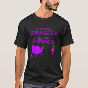 Camiseta Hebraico Israelita Feito Em Jerusalém Vendido Nos