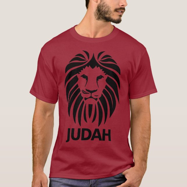 Camiseta Hebrew Israelite  Lion Of Judah in Black Tee (Frente)