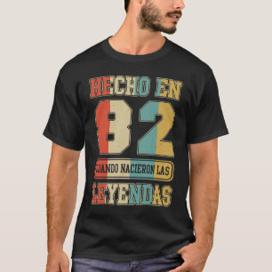 Camiseta Hecho En 1982 Espanhol Cumpleaños 41ruas Aniversár