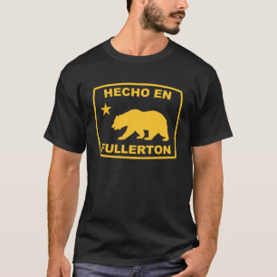 Camiseta Hecho en Fullerton República da Califórnia - Coa d