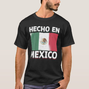 Camiseta Hecho En México Hispânico Orgulhoso Bandeira Mexic