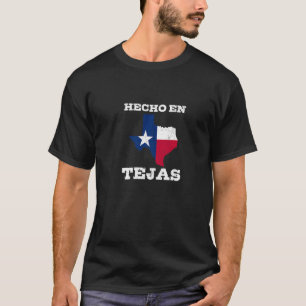 Camiseta Hecho En Tejas American Cresceu Com Raízes Latinas