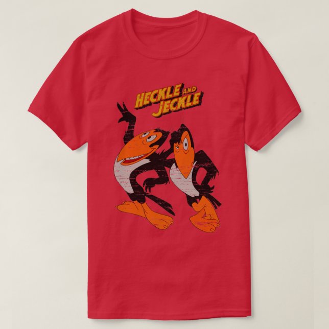 Camiseta Heckle e Jeckle toon Vintage (Frente do Design)