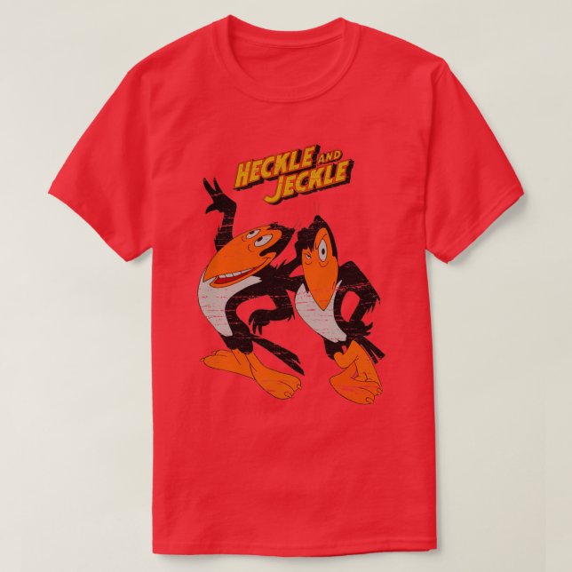 Camiseta Heckle e Jeckle toon Vintage (Frente do Design)