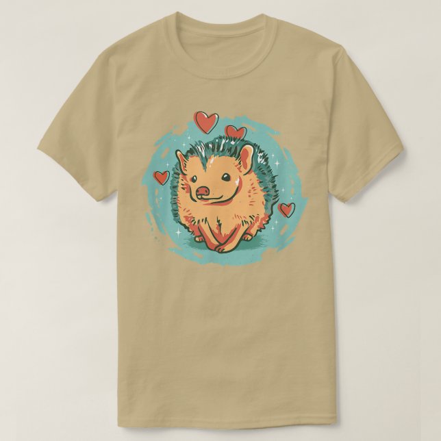 Camiseta Hedgehog ama o ouriço do outono amigos do ouriço (Frente do Design)