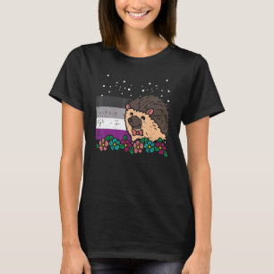 Camiseta Hedgehog Bandeiras Asexuais Animal Ace Pride Lgb