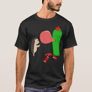 Camiseta Hedgehog cactus amigos picando crianças presentes