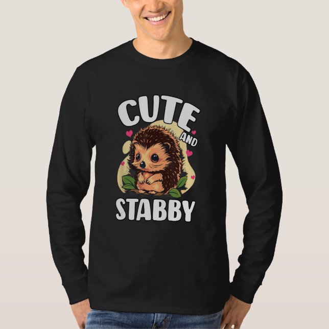 Camiseta Hedgehog Design For Forest Animal   Cute And Stabb (Frente)