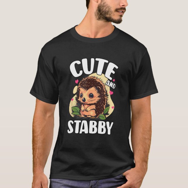 Camiseta Hedgehog Design For Forest Animal   Cute And Stabb (Frente)