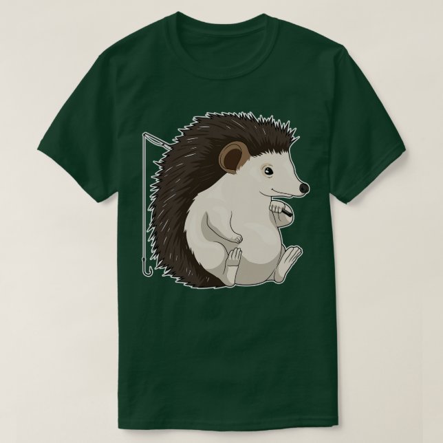 Camiseta Hedgehog Fisher Cão de Pesca (Frente do Design)