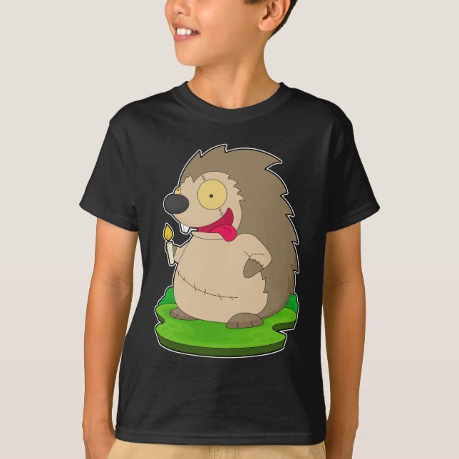 Camiseta Hedgehog Halloween Zombie (Frente)