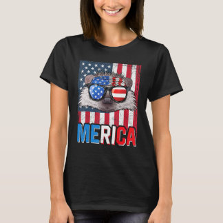 Camiseta Hedgehog Merica 4 De Julho Hed Patriótico American