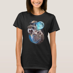 Camiseta Hedgehog Moon Spiny Mammal Hedgepig Gráfico Hum