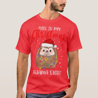 Camiseta Hedgehog Papai Noel Natal Este É O Meu Natal