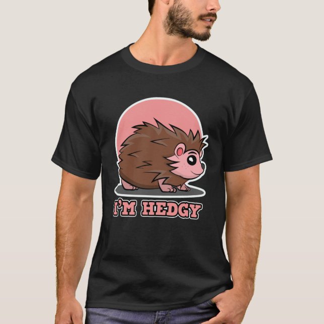 Camiseta Hedgehog para Homens e Mulheres Eu sou Hedgy (Frente)