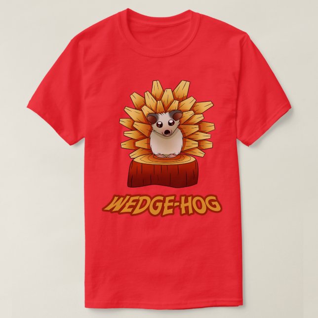 Camiseta Hedgehog Para O Trabalhador De Madeira Do Centro (Frente do Design)