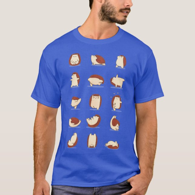 Camiseta Hedgehog yoga family boy (Frente)