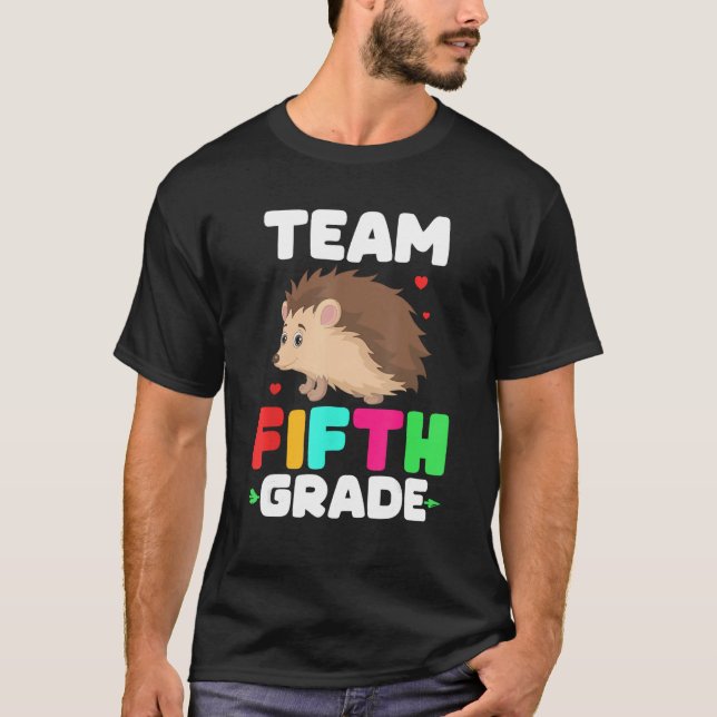 Camiseta Hedgehogs Cortantes do 5º ano do grupo Estudantes  (Frente)