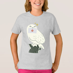Camiseta Hedwig com desenho caprichoso de carta