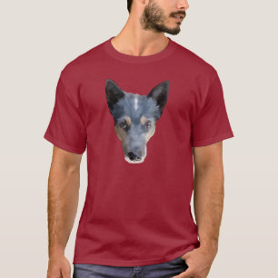 Camiseta Heeler azul/cão australiano do gado
