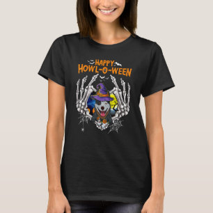 Camiseta Heeler Skeleton Heart Happy Howl O Ween Costume