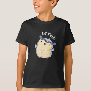 Camiseta Hei Y'Owl Funny Owl Pun Dark BG