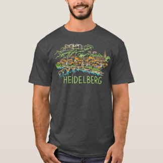 Camiseta Heidelberg Alemanha Oferta de Arte Extraída à Mão 