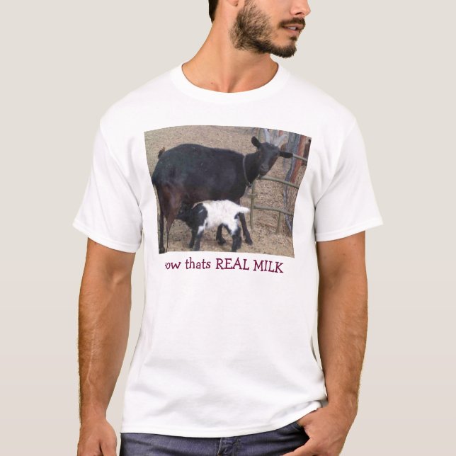 Camiseta Heidi & Sue encaracolado, agora que é o LEITE REAL (Frente)