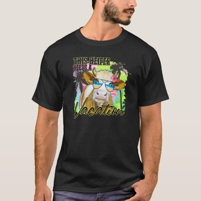 Camiseta Heifer, Esta Heifer Precisa De Uma Vaga Óculos De  (Frente)