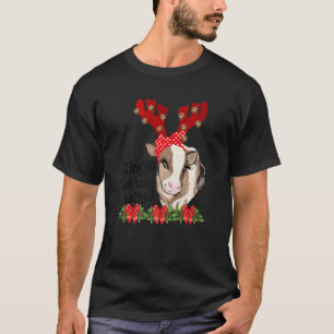 Camiseta Heifer Jingle em todo o caminho Vaca Feliz Fazenda