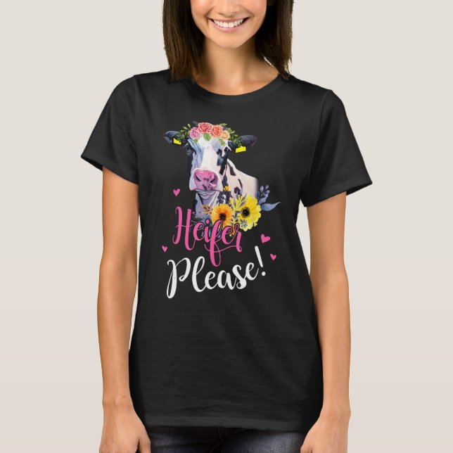 Camiseta Heifer, Por Favor, Fazendeiro Dando Vacas Empurrad (Frente)