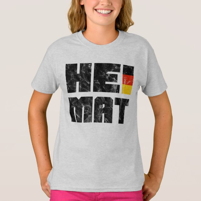Camiseta Heimat, alemão, Alemanha, pátria doméstica (Frente)
