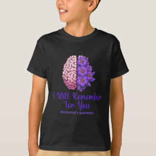 Camiseta Heimerheimer Roxo Floral Cérebro Eu Vou Lembrar F