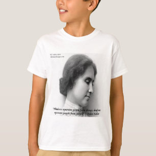 Camiseta Helen Keller & Citação Famosa de Surdo/Cego