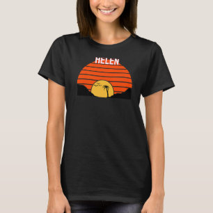 Camiseta Helen Palm Tree Sunset Retro Vintage Sand Dunes