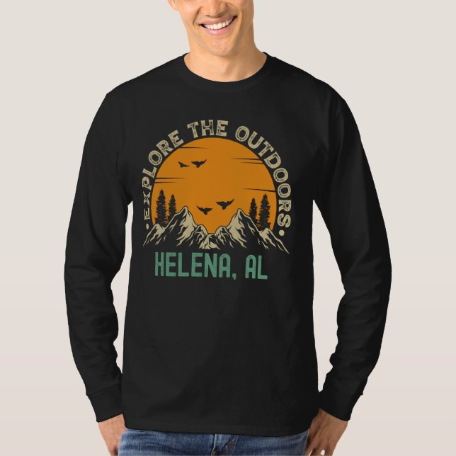 Camiseta Helena, Alabama - Explorar o exterior (Frente)