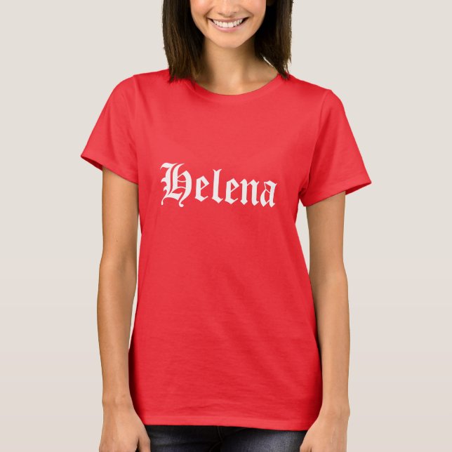 Camiseta Helena--nome do clone preto órfão, f antiquado (Frente)