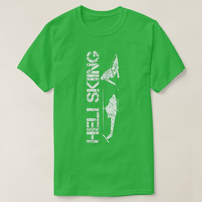 Camiseta Heli Ski Helicopter Skier (Frente do Design)