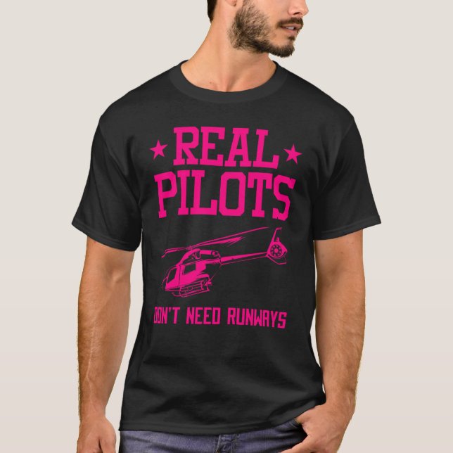 Camiseta Helicopter Pilot  For Men Women Cool Pilot Aviator (Frente)
