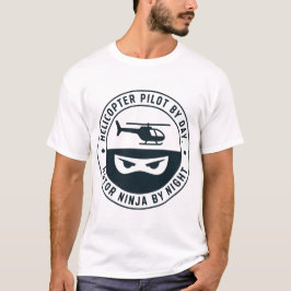 Camiseta Helicopter Pilot Rotor Ninja Minimalist Badge