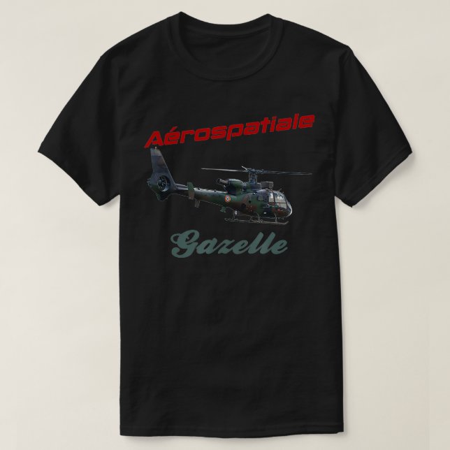 Camiseta helicóptero Aroespaale gazelle sa 341 gazelle sa34 (Frente do Design)