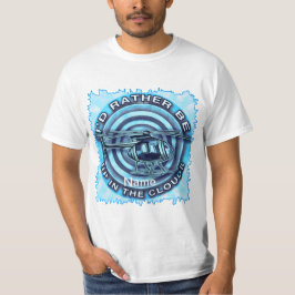 Camiseta Helicóptero Azul Nuvens 